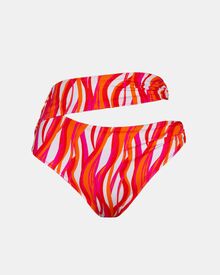 Γυναικείο Ψηλόμεσο μαγιό slip Rock Club - Waves print - Σλιπ  με κρίκους - Regular Fit - Lycra