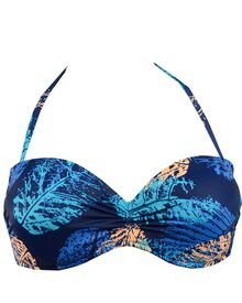 Μαγιό Strapless Rock Club - Fern print - Bikini push-up - Cup B