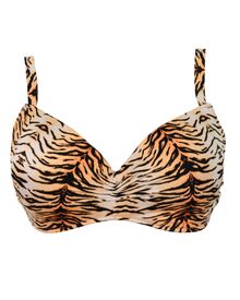 Μαγιό σουτιέν Rock Club Tiger - Μεγάλο στήθος - Animal Print Bikini - Cup D E