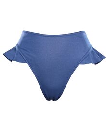 Ψηλόμεσο μαγιό slip Rock Club - Blue - Mix and Match με βολάν
