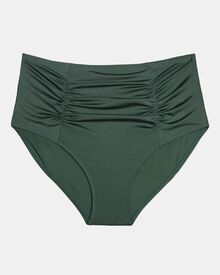 Μαγιό slip Plus Size Rock Club - Ψηλόμεσο Κυπαρισσί - Μπικίνι με σούρες