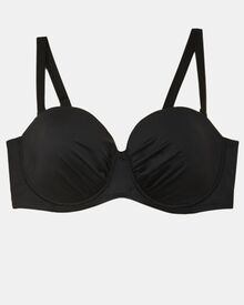 Μαγιό top balconette Rock Club - Μαύρο Bikini - Cup D