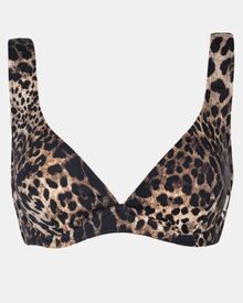 Μαγιό top Rock Club - Leopard print - Bikini για μεγάλο στήθος - Cup C D