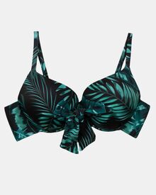 Μαγιό top Rock Club - Plus Size - Palm print Bikini - Cup D E