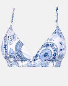 Μαγιό top Rock Club - Porcelain print - Bikini Τρίγωνο με Λάστιχο - Cup C D