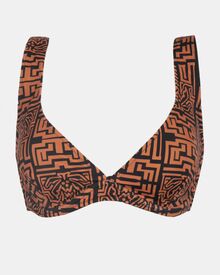 Μαγιό top Rock Club - Totem print - Bikini για μεγάλο στήθος - Cup C D