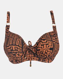 Μαγιό top Rock Club - Totem print - Bikini για μεγάλο στήθος - Cup D E