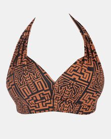 Μαγιό top Τρίγωνο Rock Club - Totem print - Bikini για μεγάλο στήθος - Cup E