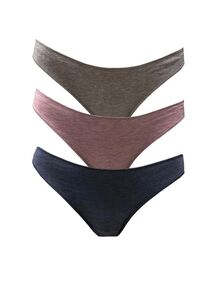 Γυναικείο Slip Mini Κανονικό Cotonella - Σιέλ/Μπλε/Σάπιο Μήλο - Οικολογικό βαμβάκι - 3 Τεμάχια