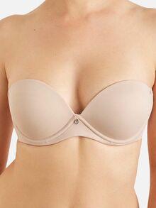 Γυναικείο Σουτιέν στράπλες Promise - Ultra Push Up - Μπεζ - Regular Fit - Polyester - Cup B