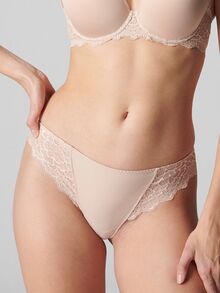 Γυναικείο Tanga slip Simone Pérèle - Μπεζ δαντέλα - Χωρίς ραφές - Polyamide - Regular Fit