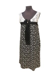 Φόρεμα Claire Katrania - Homewear midi - Πουά - Δαντέλα