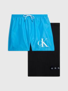 Ανδρικό Μαγιό Calvin Klein - Σετ δώρου - Γαλάζιο Σορτσ και πετσέτα