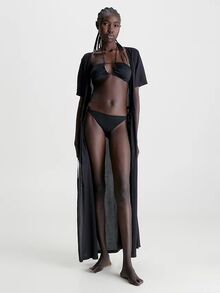 Γυναικείο Beachwear Calvin Klein - Tunik διάφανη - Μαύρη viscose