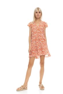 Γυναικείο Beachdress Pink Label -  Mini Φόρεμα - Εμπριμέ - Regular Fit - Viscose