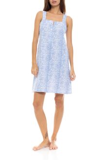 Γυναικείο Νυχτικό Pink Label - Εμπριμέ - Τιράντα - Regular Fit - Cotton