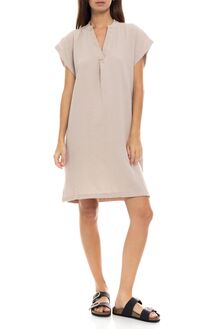 Γυναικείο Νυχτικό Pink Label - Mini Αμάνικο - Nude - Regular Fit - Cotton