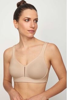 Γυναικείο αθλητικό Σουτιέν Promise - Μπεζ - Regular Fit - Polyester - Cup D E - Μεγάλα Μεγέθη