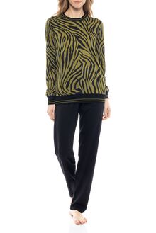 Γυναικεία Πυτζάμα Pink Label - Animal print - Λαδί