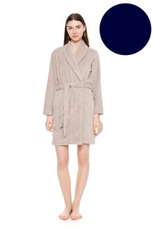 Γυναικεία Ρόμπα Pink Label - Κοντή - Yacht Blue - Bamboo - Regular Fit