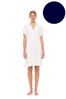 Γυναικείο Νυχτικό Pink Label -  Yacht Blue - Κοντό Μανίκι - BambooΓυναικείο Νυχτικό Pink Label -  Yacht Blue - Κοντό Μανίκι - Bamboo