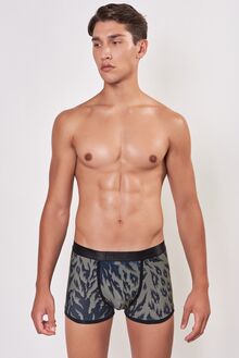 MED Ανδρικό boxer ROGER - Χακί - Μαύρο - Animal Print