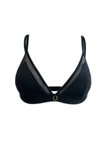 Γυναικείο Σουτιέν MED DERIA - Τρίγωνο - Μαύρο - Regular Fit - Polyester - Cup B