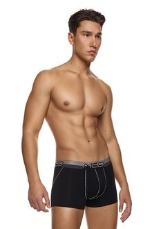 MED Ανδρικό boxer MORGAN - Μαύρο - Ασημί λάστιχο - Regular Fit - Modal