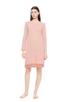 Γυναικείο Νυχτικό Pink Label -  Ροζ - Δαντέλα - Cotton - Regular Fit