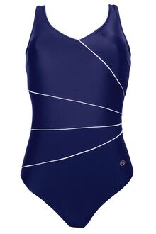 Γυναικείο ολόσωμο μαγιό Naturana - Μπλε - Plus size - Cup D
