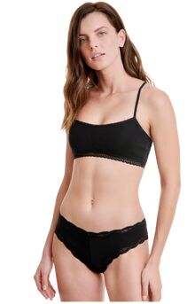 Γυναικείο boxer brazil Walk - Black - Lace brief από ίνες bamboo - 2 pack