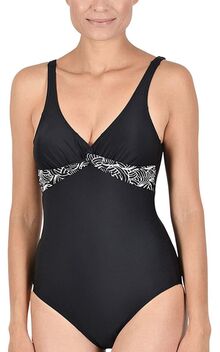 Γυναικείο ολόσωμο μαγιό Naturana - Plus size - Μαύρο - Cup D