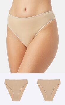 Γυναικείο Brazil slip Minerva Fimelle - Invisible slip - Μπεζ -  2 Pack - Regular Fit - Modal