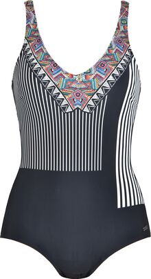 Γυναικείο ολόσωμο μαγιό Naturana - Plus size - Μαύρο - Cup E