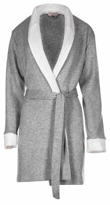 Γυναικεία Ρόμπα Pink Label - Fleece - Γκρι - Μακρύ Μανίκι