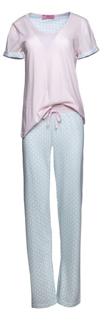 Γυναικεία Πυτζάμα Pink Label - Cotton - Μακρύ Παντελόνι - Κοντό Μανίκι