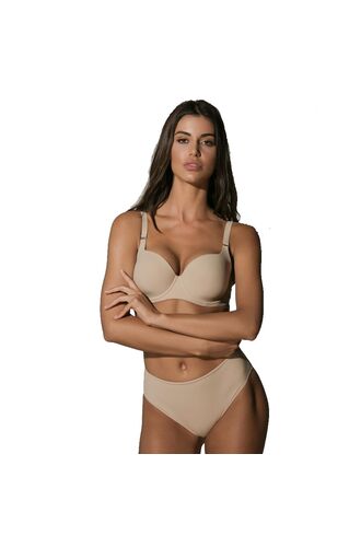 Σουτιέν Balconette Luna Secret Sense - Μπεζ Ελαφριά ενίσχυση - Μεγάλα μεγέθη - Cup E