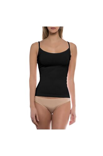 Γυναικείο φανελάκι Walk - Μαύρο Top bamboo με λεπτή τιράντα