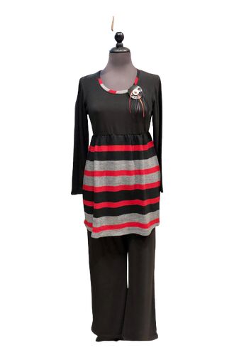 Γυναικείο Homewear Claire Katrania - Ριγέ - Μακρύ Παντελόνι