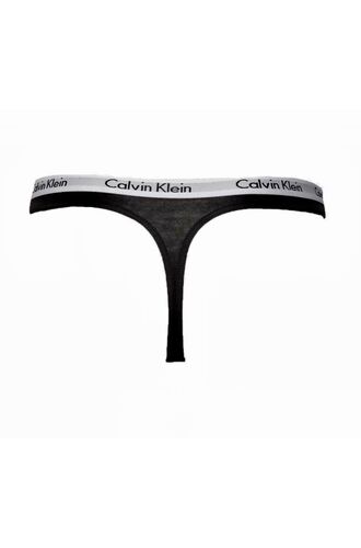 Γυναικεία String Calvin Klein - Μαύρα - λευκό λάστιχο - 3 pack