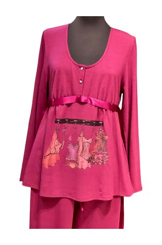 Γυναικεία Πυτζάμα Penky - Modal - Φουξ