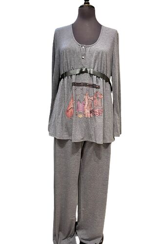 Γυναικεία Πυτζάμα Penky - Modal - Γκρι