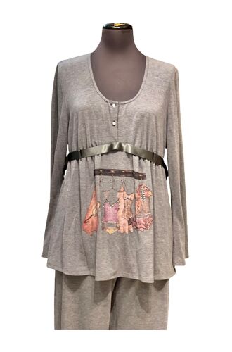 Γυναικεία Πυτζάμα Penky - Modal - Γκρι