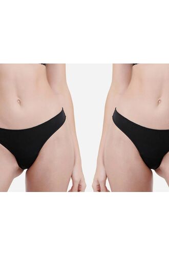 Γυναικείο brazil slip Walk - Μαύρο Brief από ίνες bamboo - 2 pack
