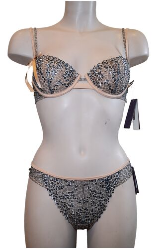 Σετ Σουτιέν Lisca & String - Animal Print - B cup