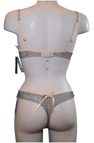Σετ Σουτιέν Lisca & String - Animal Print - B cup