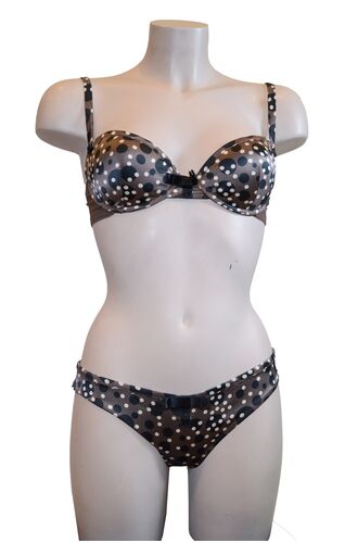 Σετ Σουτιέν Armani & String - Μόκα - Σχέδιο - C cup