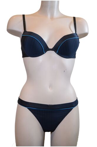 Σετ Σουτιέν Armani & String - Μπλε - Σχέδιο - B cup