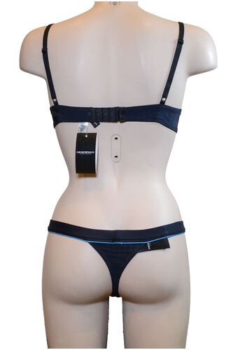 Σετ Σουτιέν Armani & String - Μπλε - Σχέδιο - B cup