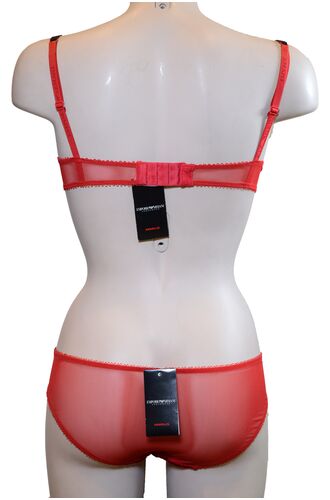 Σετ Σουτιέν Armani & Slip - Κόκκινο - Δαντέλα - B cup